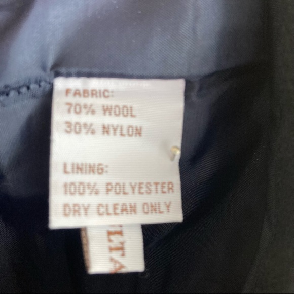 WALTER Wool Blend Straight Leg Dress Pants In Blue Size 2 - Picture 6 of 6